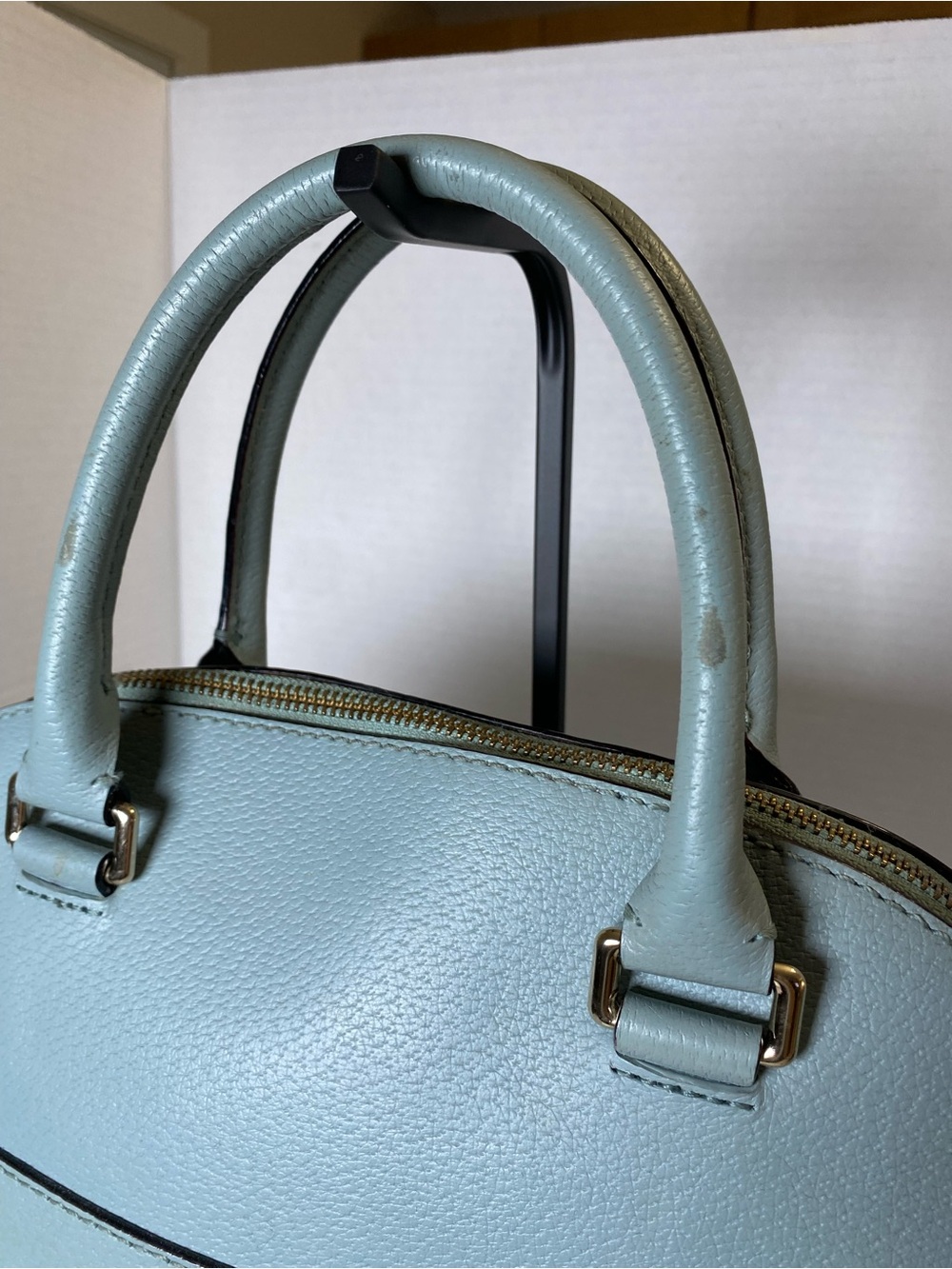 Kate Spade Grove Street Carli Blue Leather Satchel Crossbody WKRU4192 - Picture 4 of 11